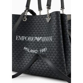 Shopper donna logata all over Emporio Armani