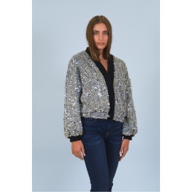 Cardigan donna con paillettes