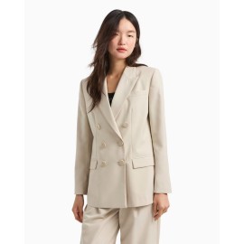 Giacca donna doppiopetto in twill Armani exchange